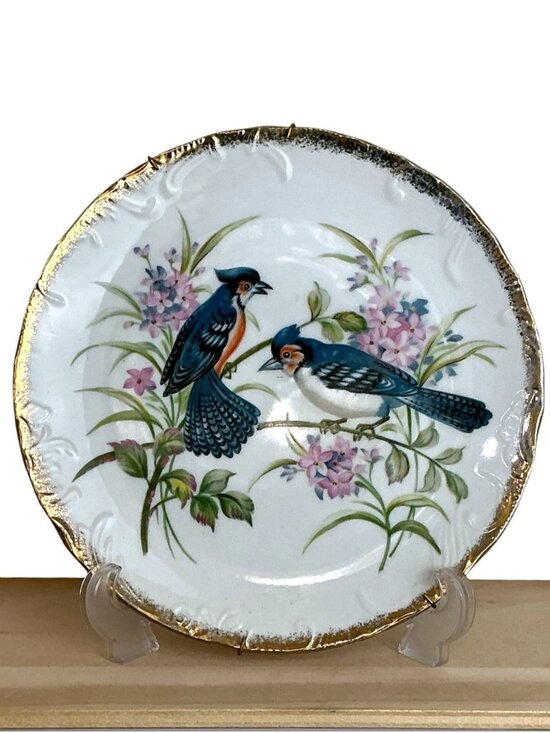 Norleans Other - Japan Blue Birds Collector Plate Porcelain 8.25” Vtg Mid Century Modern 1960’s